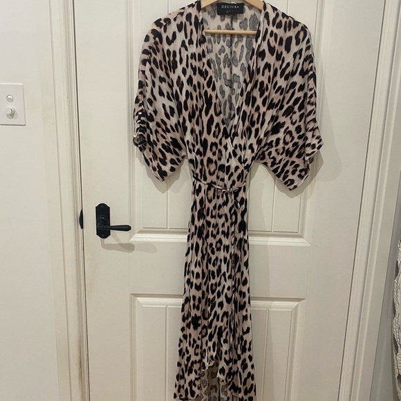 Decjuba Animal Print Wrap Dress 
